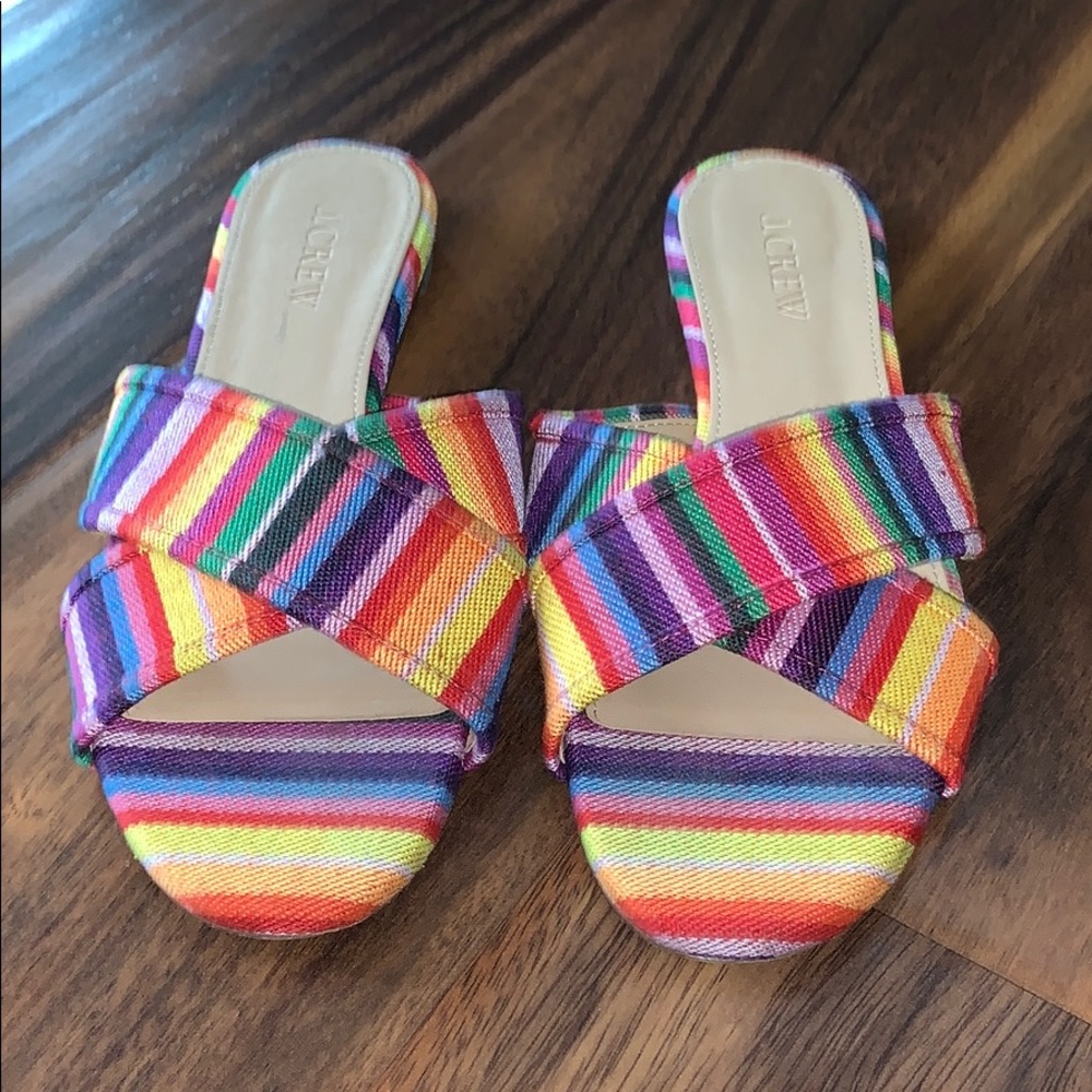 J.Crew Multicolor Slides - image 1